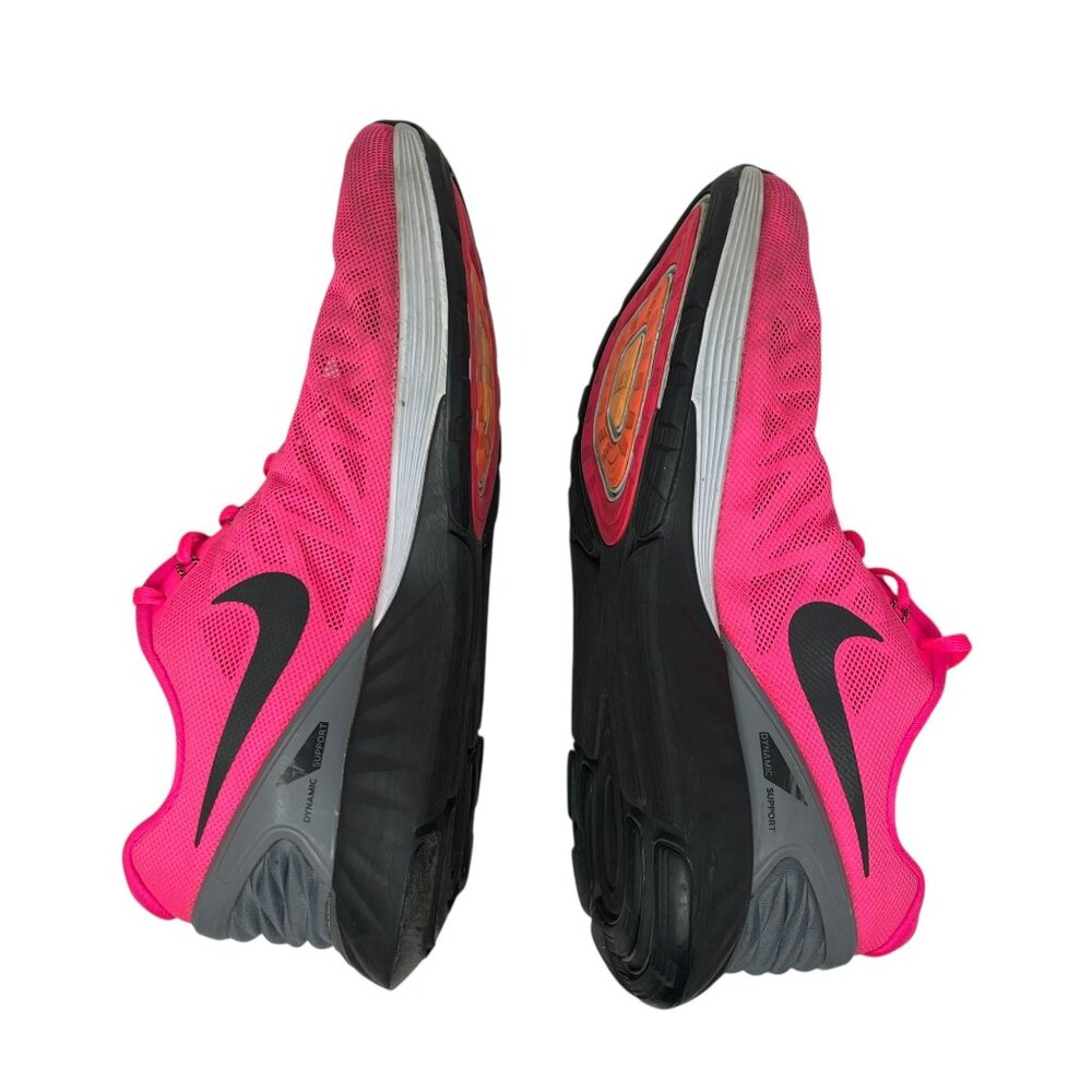Nike Womens 11 Lunarlon Running Shoes Hot Pink Breathable Mesh Athletic Sneakers - Picture 11 of 16